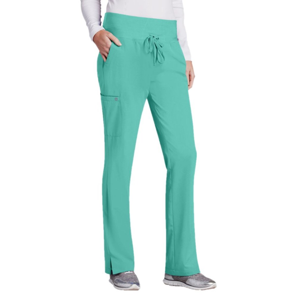 Barco ONE 4 Pocket Cargo Track Scrub Pants Aqua